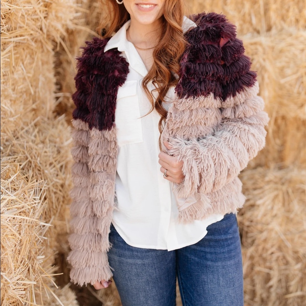 Andre By Unit Fluff Jacket Size 1X - NWT
